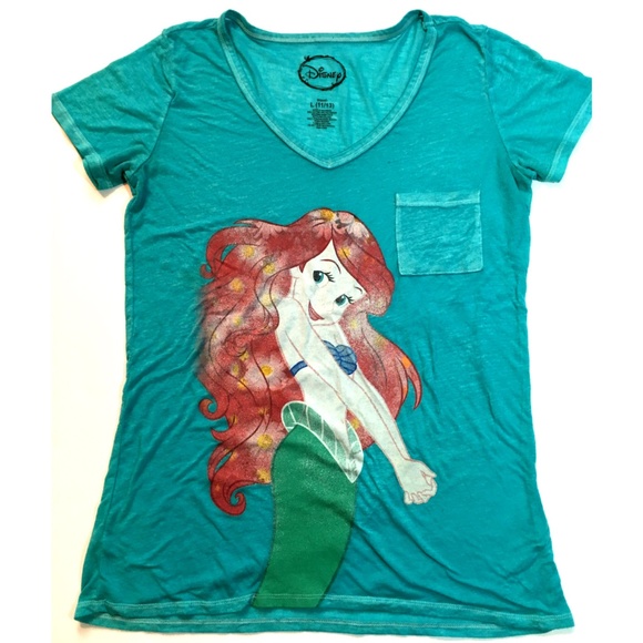 Disney Tops - *3/$30* Teal Disney The Little Mermaid Ariel Tee